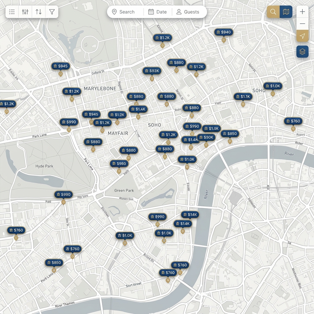 Interactive map preview